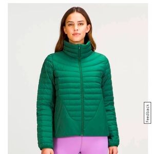 NWOT EVERGLADE GREEN lululemon lightweight relaxed-fit down jacket SIZE 6